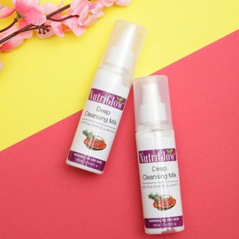 NUTRIGLOW Deep Cleansing Milk With Fruit Extracts and Vitamin E For Radiant Glow, Bright and Clear Skin, 120ml Each, Pack of 2