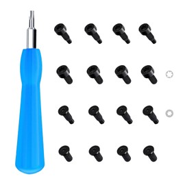 Ring Screwdriver, Ring Doorbell Screwdriver, Spare Screws for Ring Doorbell, T6 T15 Lost Ring Doorbell Screwdriver with 16 pcs Ring Doorbell Screws for Video Doorbell, Video Doorbell(Blue)