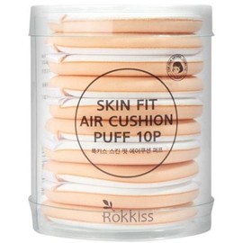 Rokkiss Skin Fit Air Cushion Puff 10p (1 pack) / rokkiss 스킨 핏 에어쿠션 퍼프 10p 1개