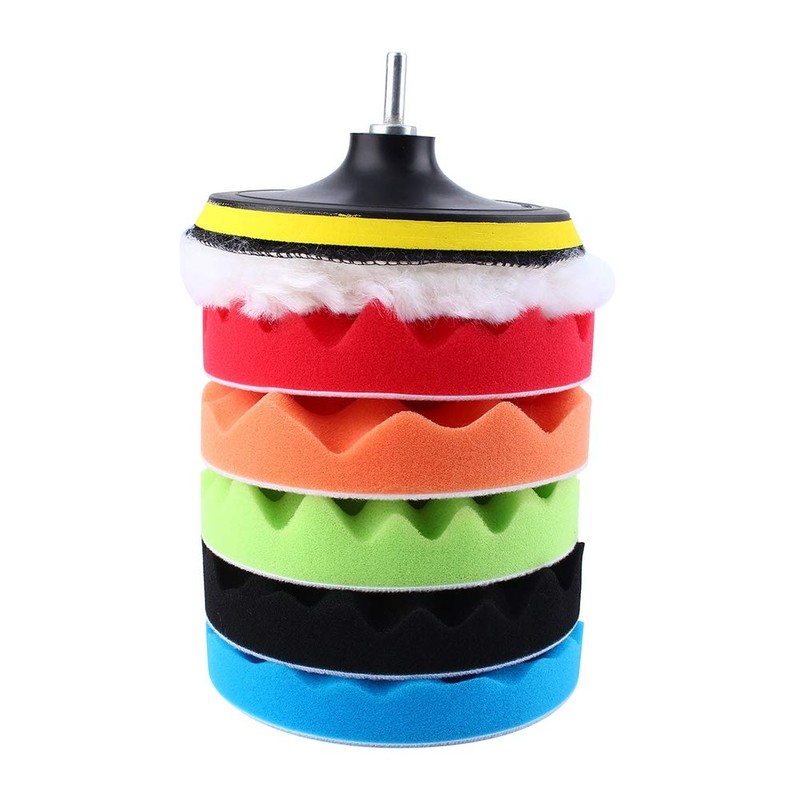 g3 applicator waffle pad + Polishing Pads,7Pcs 6inches Sponge Polishing