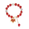 Seakuur Autumn Winter Red Maple Leaf Beaded Bracelet Adjustable Bohemia