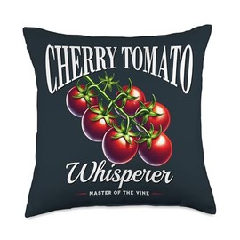 Cherry Tomatoes Lover - Organic Gardening Design Throw Pillow