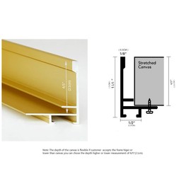 GVS-ART DIY Metal Floating Frame for 16X20 Canvas Painting Art,4/5"(2.1cm) Depth, Floater Frame,Mental Frame Kit, Cut to Pieces,Not Include Canvas or Mat Matte Black Frame