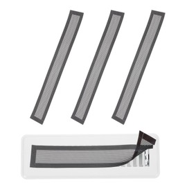 YOKIVE 4 Pcs Magnetic Floor Vent Covers, Floor Register Cover PVC Mesh Air Vent Screen Filters, Great for Home Floor, Wall, Ceiling, Catch Debris Hair Dust (Black, 12-Inch x 2-Inch)