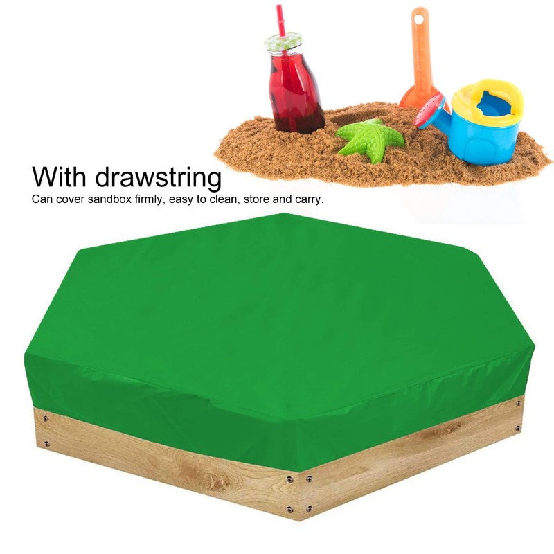Sandbox Cover, Waterproof Hexagonal Children Sand Pit Cover Protector Garden