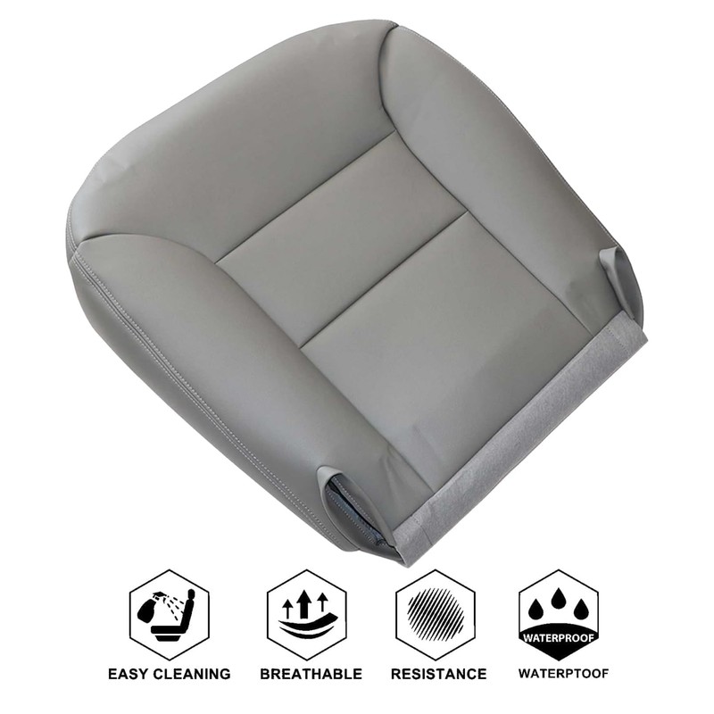 NLQR Front Driver Side Bottom Replacement Leather Seat Cover Compatible