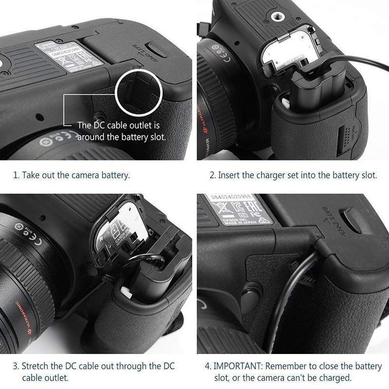 FocusFoto ACK-E6 AC Power Adapter Kit for Canon EOS R