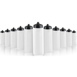 32 oz Water Bottle, Sports Water Bottle for Gym and Team Sports, School Water Bottle, BPA Free Water Bottle, Squeeze Bottle 25-Pack, Made in USA by Gary Plastic Packaging