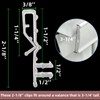 Kowibcl 20 Pcs Hidden Blind Clips 2-1/8 inch Hidden Channel