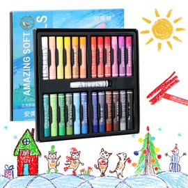 Anseom Oil Pastels, 25 Brilliant Oil Pastels, Versatile Art Pastels, Pastel Oil Pastels, Bright Colours, Oil Pastels, Art Supplies, Ideal for Artists, Hobby Painters, Children, School