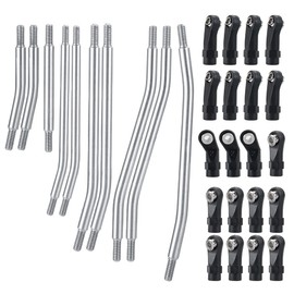 RCLIONS Stainless Steel Link Rod Linkage 313mm Wheelbase for TRX4 1/10 Crawler Car Upgrade Parts