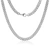 HSWYFCJY Men Chains Necklace 9MM Cuban Chain Mens Silver Curb