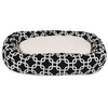 52 Inch Black Links Sherpa Bagel Dog Bed