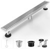 HTOH Linear Shower Drain 36 Inch, 304 Stainless Steel Shower