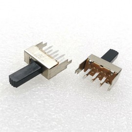 10-20pcs On-Off Micro Mini Slide Switch 6pin 2P2T Toggle Sliding Switch Power Switch 6 feet 2 Gears Handle Length 15MM (Color : 20 PCS)