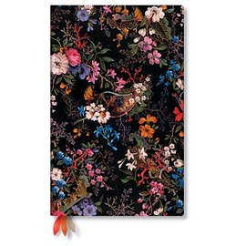 Floralia (William Kilburn) Maxi Dot-Grid Journal: Hardcover, 120 gsm, ribbon marker, memento pouch, book edge printing, elastic closure