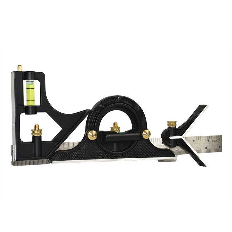 Big Horn 19571 12 Inch Combination Square Set Includes Protractor