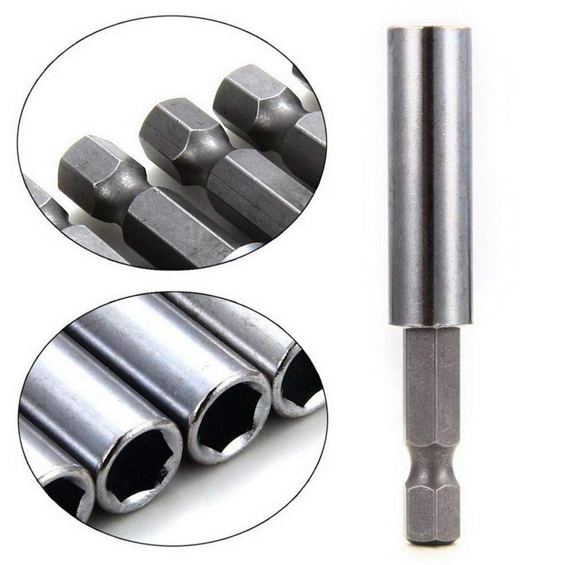 Magnetic Extension Extend Socket Drill Bit Holder Socket 1/4" Hex