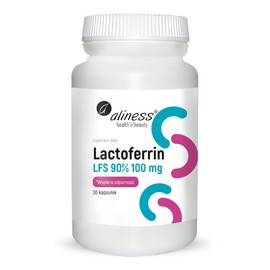 Aliness Lactoferrin LFS 90% 100mg Resistance Dietary Supplement 30 Capsules