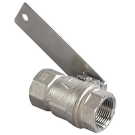 Bradley S30-059 Ball Valve Assembly for Drench Showers, 1" NPT, Chrome Plated Brass, Stay-Open Design