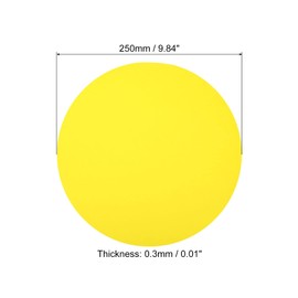 PATIKIL 9.8-inch Round Cardboard Paper, 20 Pcs Blank Disc Circles Slices for Party Decorations DIY Craft Arts Drawing Painting Writing, Yellow