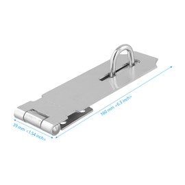 SEHOI 10 PCS 5 Inch Door Hasp Latch, Stainless Steel Padlock Hasp, Heavy Duty Security Hasp with 90 Pcs Screws, Door Locks Hasp Latch for Doors and Cabinets