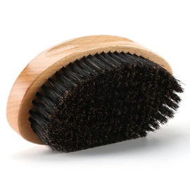 360 Curved Wave Brush For Men - Medium Hard Palm Wave Hair Brushes Beech Mix Nature Boar Bristle Brush For Black Hair - Men's Hair Styling Brush Boars Beard Brushes (Yellow)