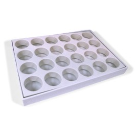 Organiser Display for 24 Jars White