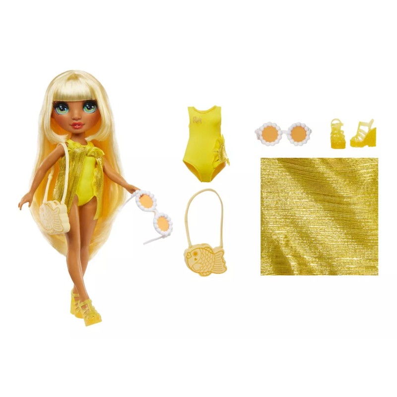 Rainbow High Sunny Muñeca De Moda Traje De Baño Amarillo