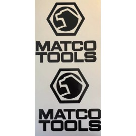 MATCO TOOLS 6” (set Of 2) Logo BLACK Bumper Sticker Decal Tool Box Window VINYL
