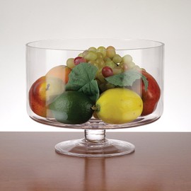 Badash Lexington Glass Trifle Bowl - 9" Food-Safe Crystal Serving Bowl for Dessert, Fruit, Salad - Elegant European Mouth-Blown Lead-Free Crystal