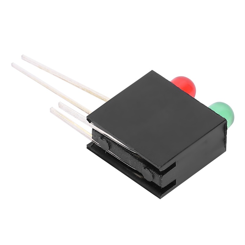 100Pcs LED Plastic Holder DualHole Black Square 90 Degree Curved