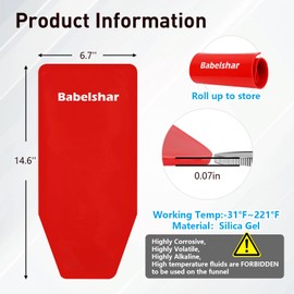 Babelshar Foldable Flexible Funnel for Oil Change, Form a Funnel for Automotive Use, Large Flex Oil Filling and Draining Tools, Spill-Free, Easy to Clean, for Lawnmower Motorcycle Snowplow Truck