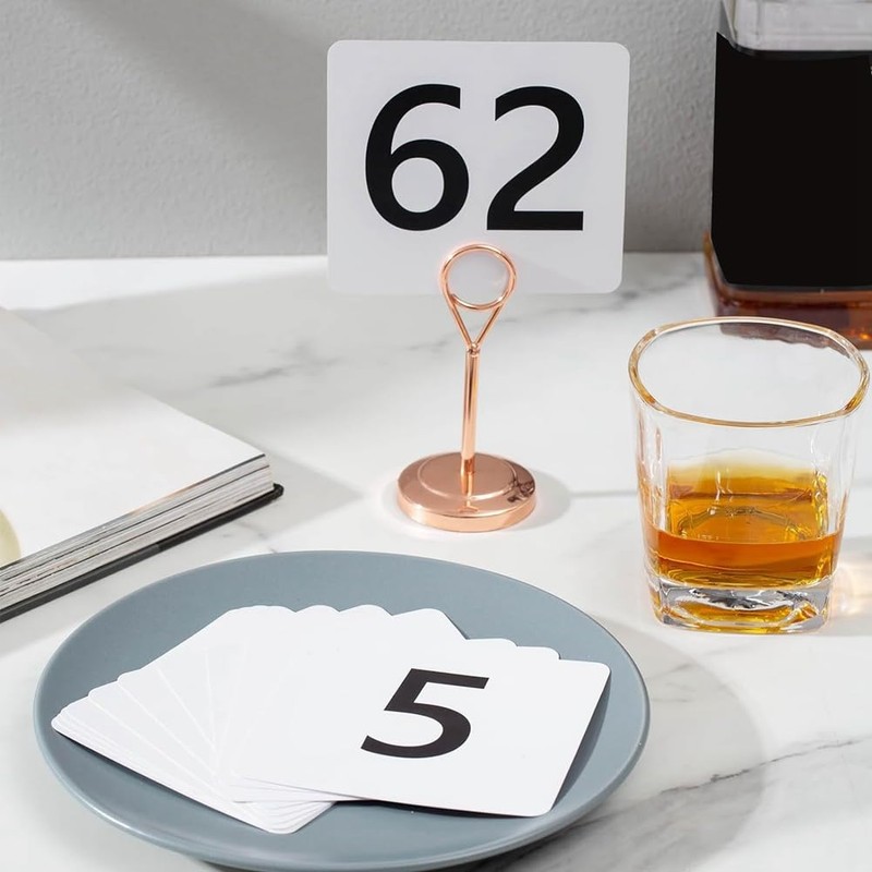 Giilayky 100Pcs Table Numbers 1-100,Plastic Table Numbers, Double Sided Table