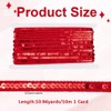 CABODYALS 10M Red Glitter Sequin Trim Single Row Braid Ribbon