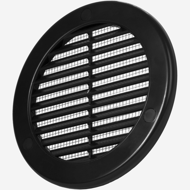 Vent Systems 4'' Inch (Opening Dimensions) Pack of 5 Black