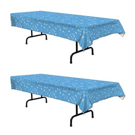 Beistle It’s a Boy Tablecovers, 54” x 108”, 2 Pieces – Plastic Table Cloth, Rectangular Tablecloth, Table Covers for Party, Baby Shower Tablecloth, Gender Reveal Party Decorations