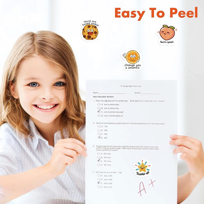 Pack of 1000 Reward Stickers Roll Animals Motifs Reward Stickers