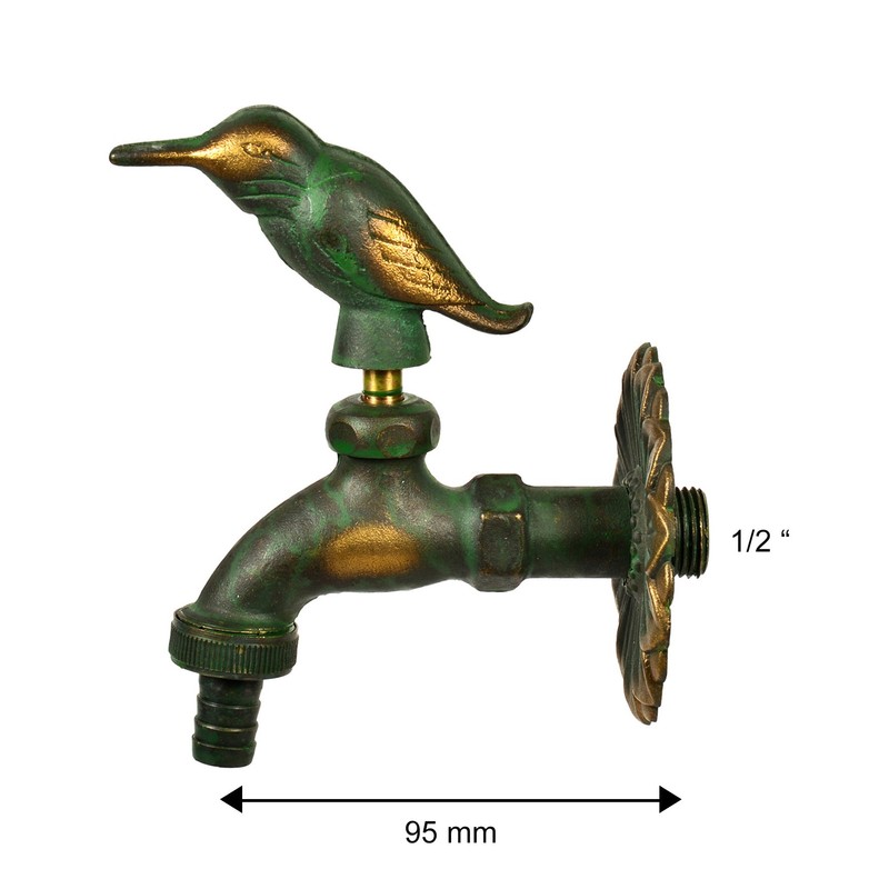 VARIOSAN Nostalgia Bird 11220 Outlet Valve 1/2 Inch Patinated Brass