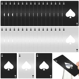 Nuogo 100 Pieces Poker Card Bottle Openers Stainless Steel Bottle Can Openers Bulk Metal Card Beer Bottle Openers Groomsmen Wallet Bottle Opener for Wedding Party Favors Bridesmaid Gifts