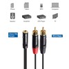 Cable Matters RCA 3.5mm Stereo Audio Splitter Converter Cable, 2