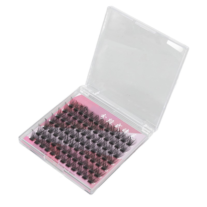 84 Clusters 14mm False Eyelashes D Curly Dense Hair DIY