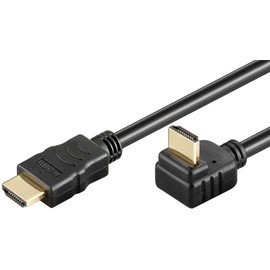 High Speed HDMI™ Cable 270° Angle with Ethernet, 4K/60Hz, 18Gbps, HDR, eARC/ARC, Gold-Plated Connectors - Perfect for TV, Gaming & Streaming - 3 m Black
