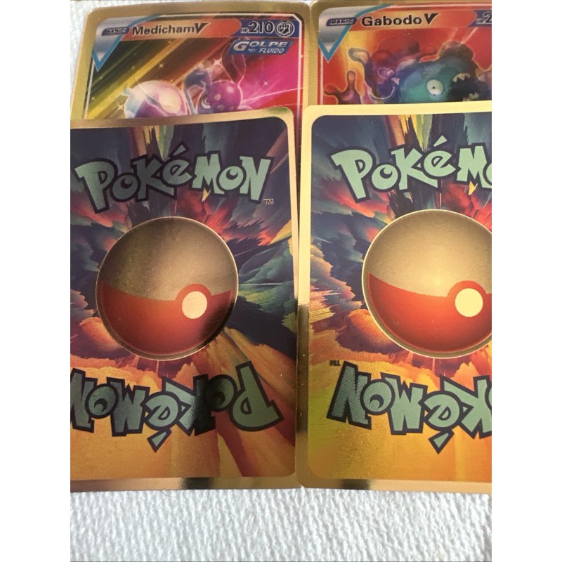 Pokémon 3D Gold Fan Art 4 cards LotNM