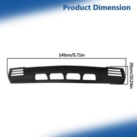 Silscvtt Lower Front Bumper Valance Skid Plate Black with Hole Replacement for Silverado 1500 2022-2023