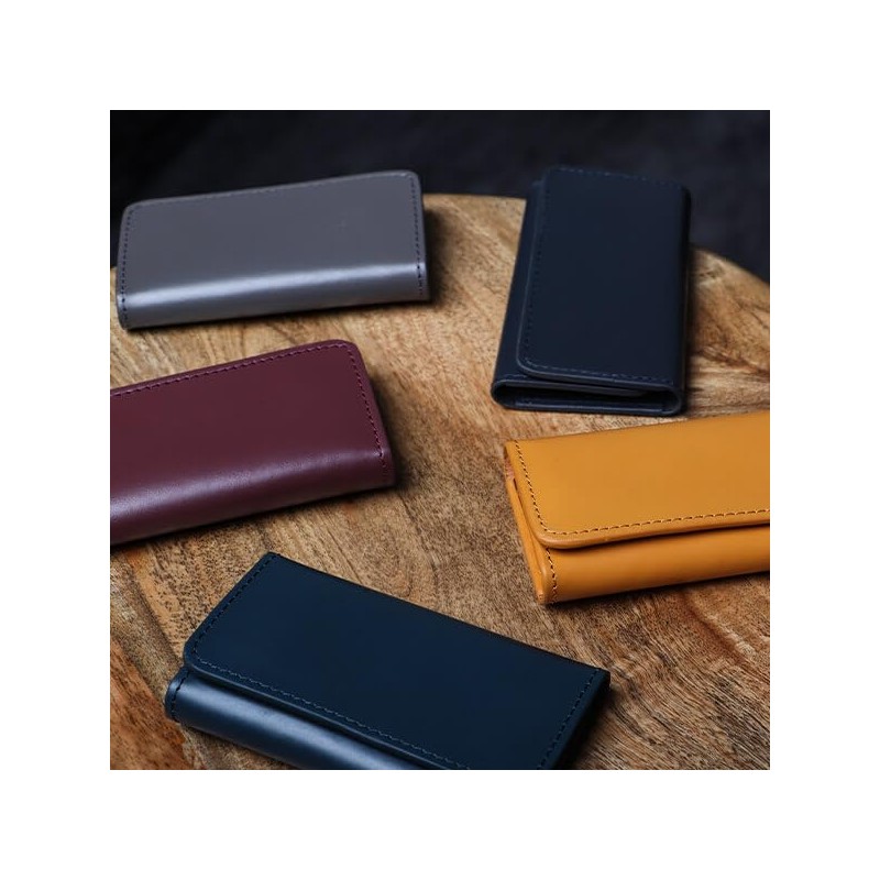 Boosters Key Case, Trifold, 5 Hooks, Smart Key, Genuine Leather,