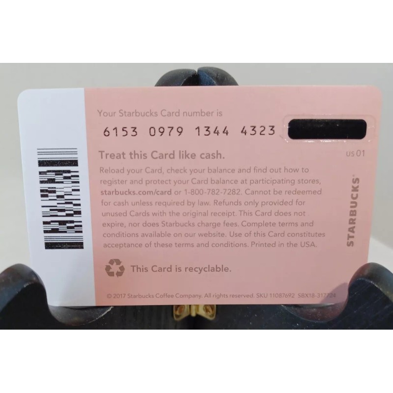 STARBUCKS CARD 2017" WINNING " GREAT CARD AT A GREAT