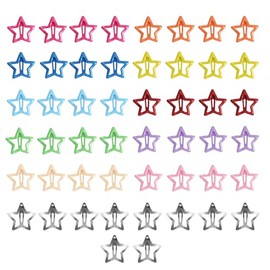 Pack of 50 Star Hair Clips, Kawaii Hair Clips, Y2K Hair Clips, Metal Star Hair Accessories for Women and Girls (Multiple Colours)