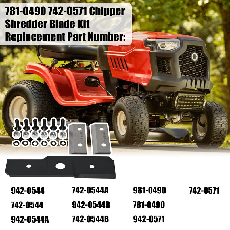 Shredder Chipper Blade Kit 781-0490 742-0571 for Craftsman Troy-Bilt MTD