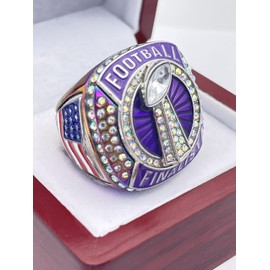 Discount Sports Rings, FOOTBALL FINALIST RING — Player Award, assorted colors and gemstones (Rainbow)